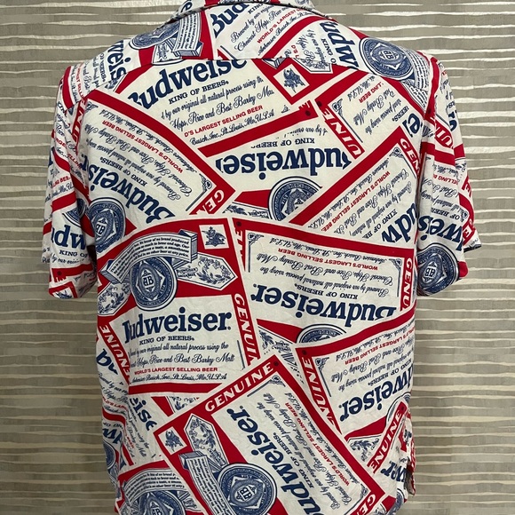 Budweiser Button Up Party Shirt - Picture 2 of 2